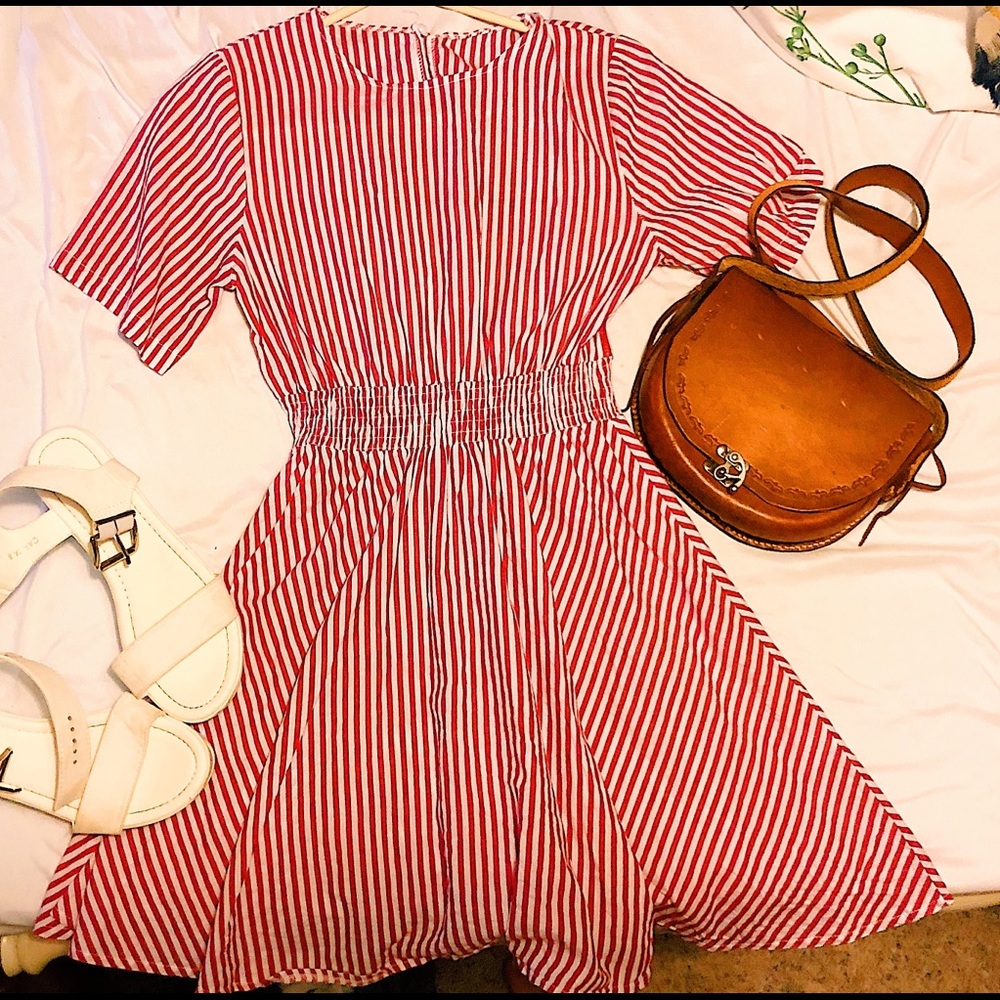 Romwe Pinstripe Dress